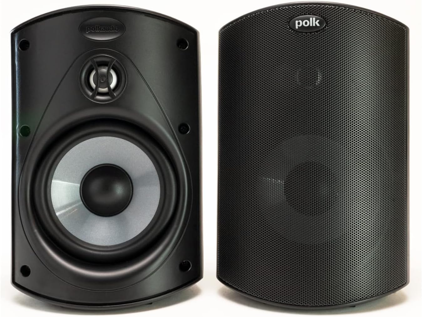 Polk Audio Atrium 4 Outdoor Speakers — All-Weather Hi-Fi Sound, Speed-Lock Mounting, Powerful Bass (Pair, Black)